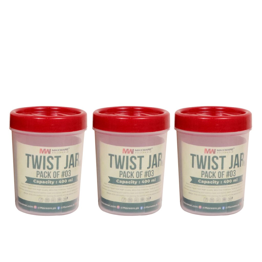 Twist Jar Large 400 ml (Pack of 03 )