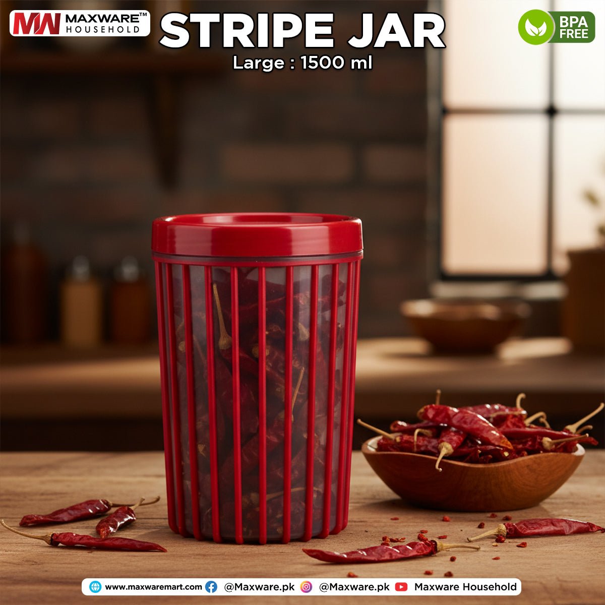 Stripe Jar Large 1500 ml - Image 5