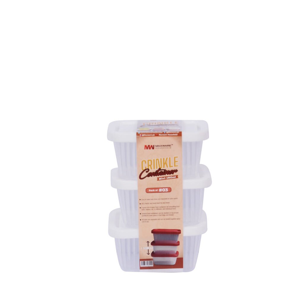 Crinkle Container Mini Pack of #03 (150ml)
