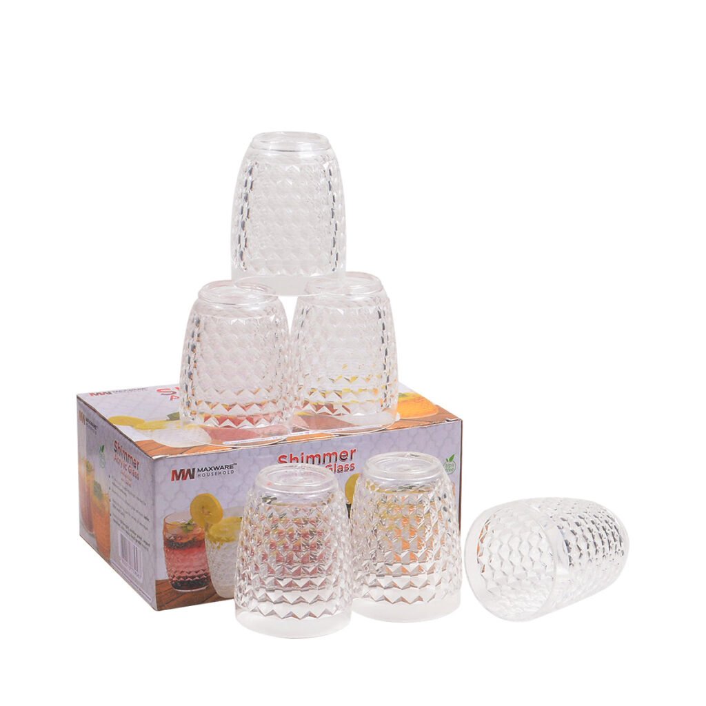 Shimmer Acrylic Glass (Pack of # 06 )