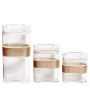 Sparkle Acrylic Jar Pack of 03
