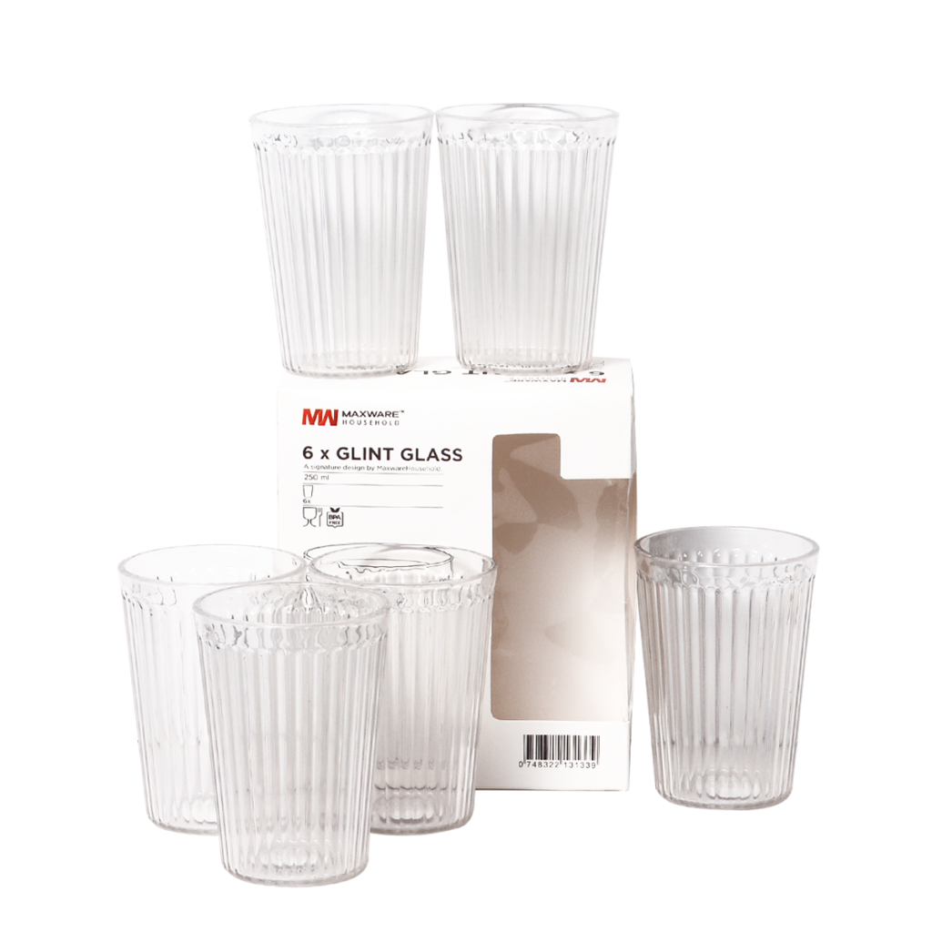 Glint Plastic Glass Pack of 06