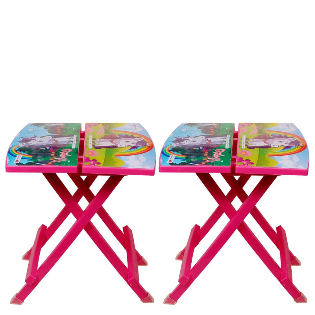 Kids Folding Table Pack of 02 + FREE Crinkle Container